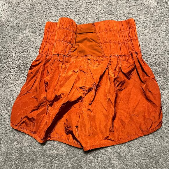 Free People Movement Shorts Womens Small The Way Home Orange Lined Athletic - Picture 2 of 10